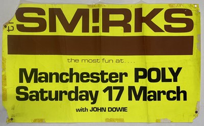 Lot 545 - PUNK INTEREST - THE SMIRKS - ORIGINAL MANCHESTER POLY CONCERT POSTER.