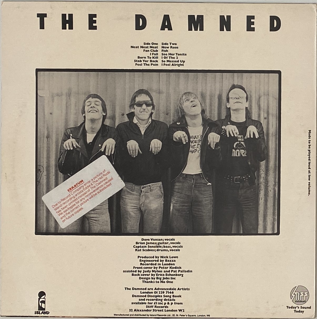 【 美品 2枚セット】THE DAMNED 1st (Jp) + 2nd(UK) 美品 2枚セット】THE DAMNED 1st (Jp) + 2nd(UK) 美品 2枚