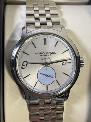 Lot 408 - RAYMOND WEIL - COLLECTABLE BUDDY HOLLY WATCH.