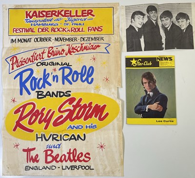 Lot 230 - THE BEATLES - REPRODUCTION KAISERKELLER POSTER / SIGNED HAMBURG STAR CLUB MAGAZINE.