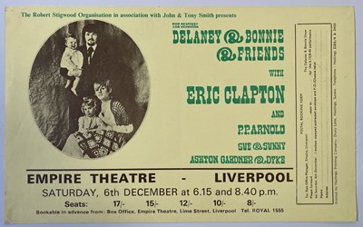 Lot 288 - THE BEATLES INTEREST - DELANEY AND BONNIE / ERIC CLAPTON 1969 HANDBILL - GEORGE HARRISON DATES.