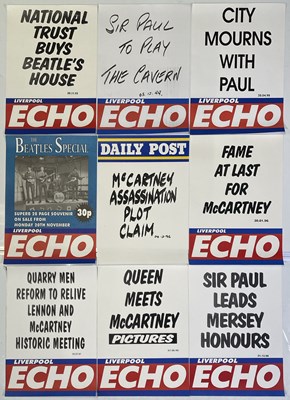 Lot 347 - THE BEATLES - LIVERPOOL ECHO HEADLINE POSTERS.