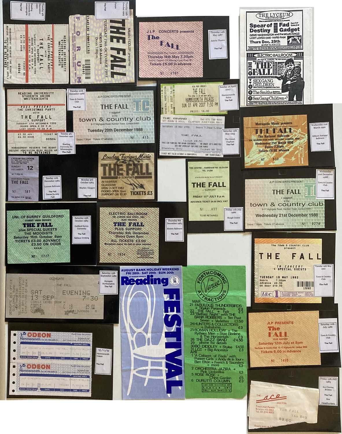 Lot 99 - THE FALL CONCERT TICKET ARCHIVE / FALL AND SMITHS FLYER.