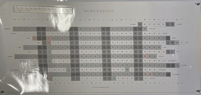 Lot 496 - THE HACIENDA / FACTORY RECORDS - NEW ORDER RULER / HACIENDA WALL PLANNER.