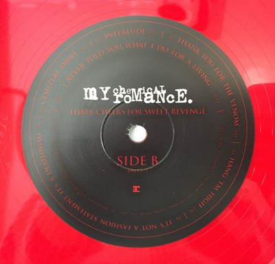 Lot 445 - MY CHEMICAL ROMANCE - THREE CHEERS FOR SWEET REVENGE LP (US RED VINYL - 48615-1)