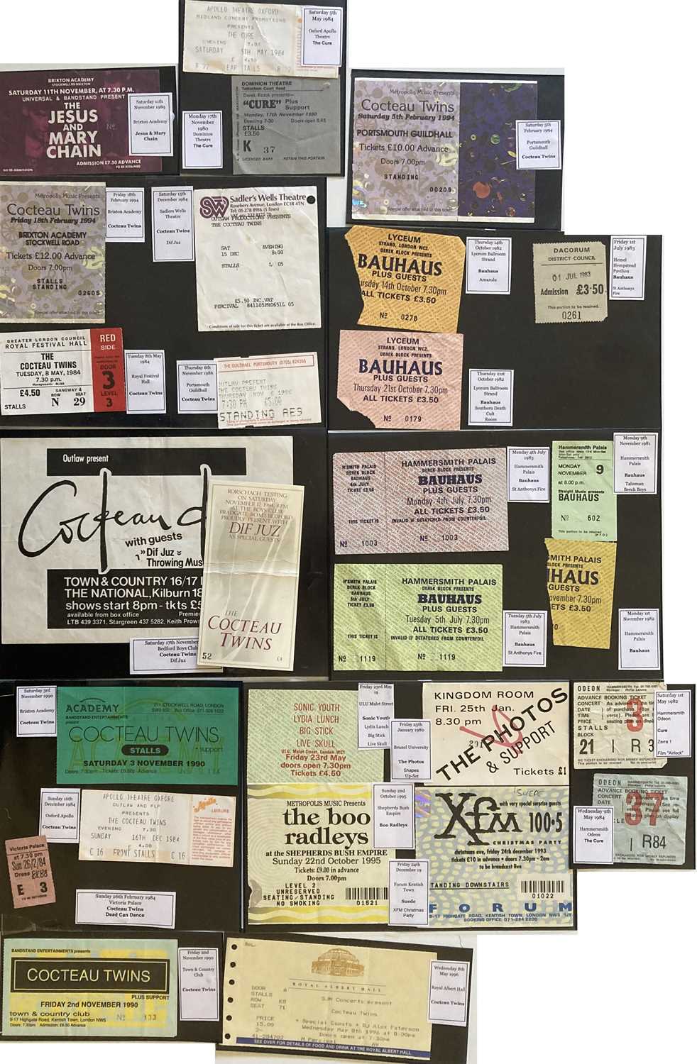 Lot 102 - PUNK, NEW WAVE AND INDIE CONCERT TICKET COLLECTION.