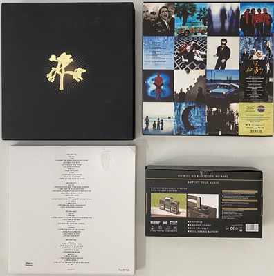 Lot 419 - U2 BOX SET CD AND LP COLLECTION INCLUDING CARDBOARD BOOMBOX SPEAKER