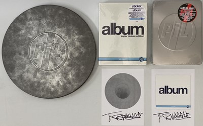 Lot 472 - PUBLIC IMAGE LIMITED - METAL TIN/ ALBUM LP/ CD BOX SETS (INC SIGNED JOHNNY ROTTEN PROMO INSERTS)