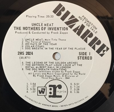 Lot 336 - Frank Zappa/ The Mothers Of Invention - Uncle Meat LP US Promo (2MS 2024)