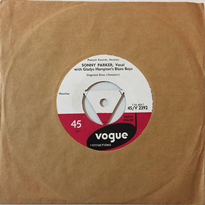 Lot 247 - SONNY PARKER WITH GLADYS HAMPTON'S BLUES BOYS - DISGUSTED BLUES 7" (ORIGINAL UK VOGUE RELEASE - 45/V 2392)