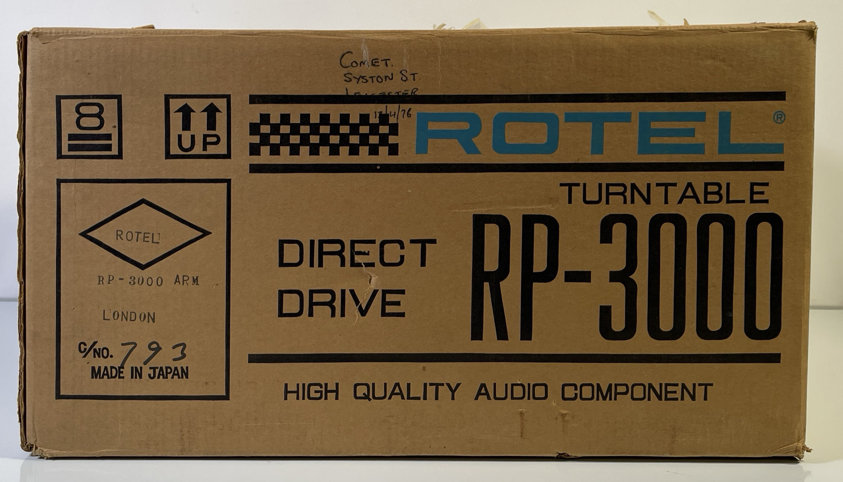 Lot 14 - ROTEL RP-3000 TURNTABLE.