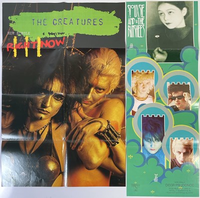 Lot 171 - THE CURE / SIOUXSIE AND THE BANSHEES - PROMOTIONAL POSTERS.