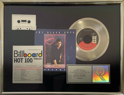 Lot 424 - THE BEACH BOYS - ORIGINAL RIAA AWARD FOR KOKOMO.