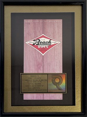 Lot 426 - THE BEACH BOYS - ORIGINAL GOOD VIBRATIONS RIAA AWARD.