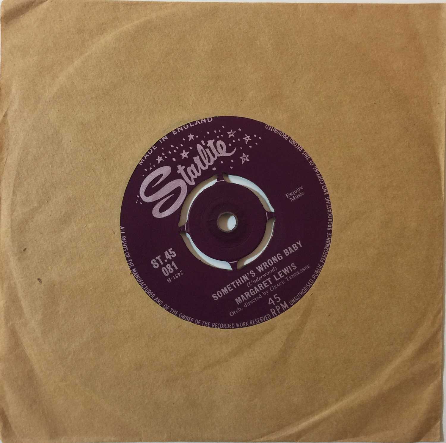 Lot 268 - MARGARET LEWIS - SOMETHIN'S WRONG BABY C/W JOHN DELEE 7" (ORIGINAL UK STARLITE RELEASE - ST.45 081)