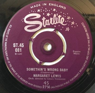 Lot 268 - MARGARET LEWIS - SOMETHIN'S WRONG BABY C/W JOHN DELEE 7" (ORIGINAL UK STARLITE RELEASE - ST.45 081)