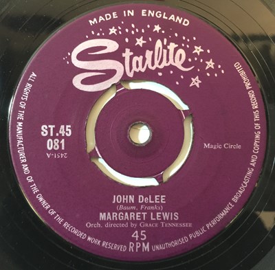 Lot 268 - MARGARET LEWIS - SOMETHIN'S WRONG BABY C/W JOHN DELEE 7" (ORIGINAL UK STARLITE RELEASE - ST.45 081)