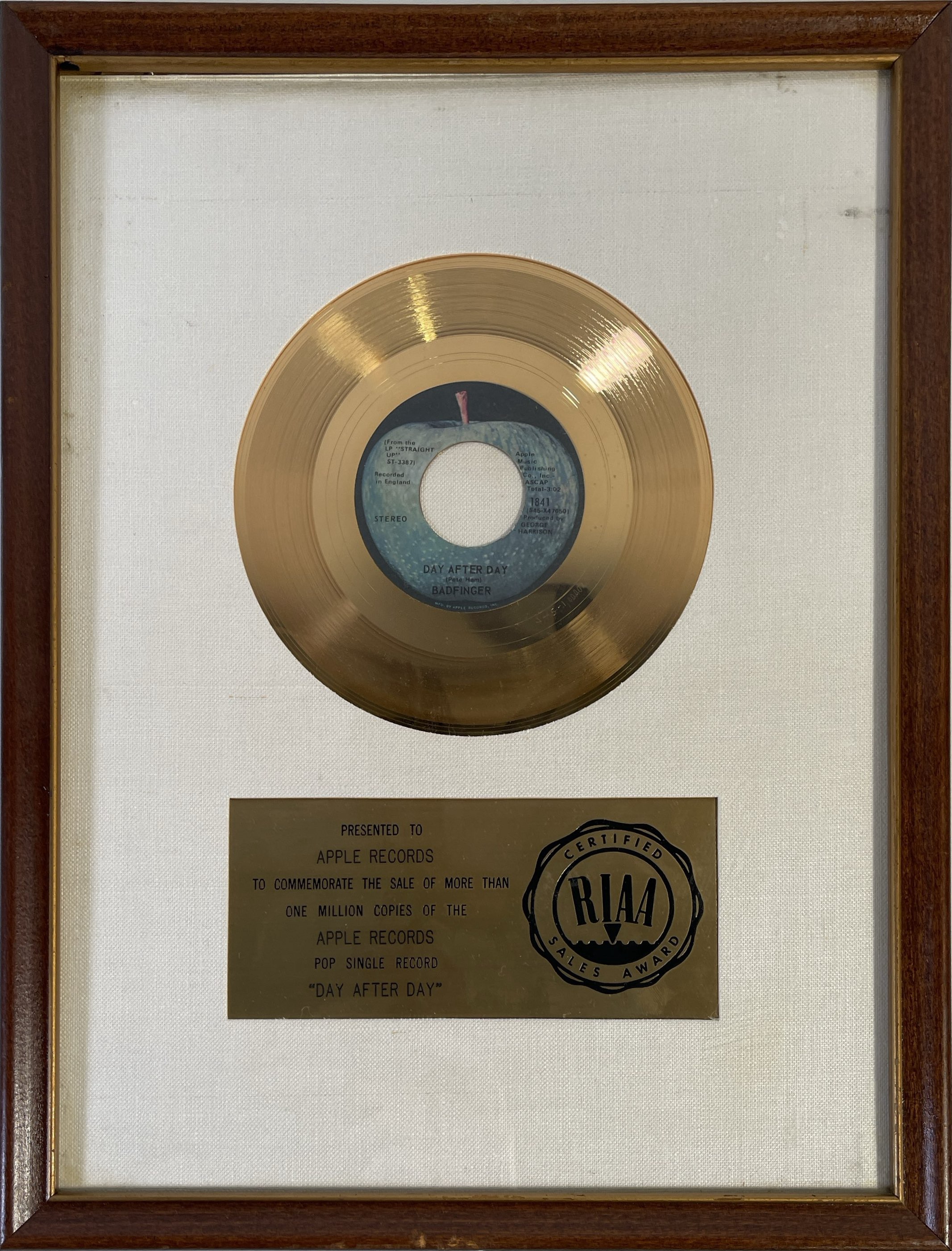 Lot 427 - THE BEATLES INTEREST - ORIGINAL RIAA GOLD