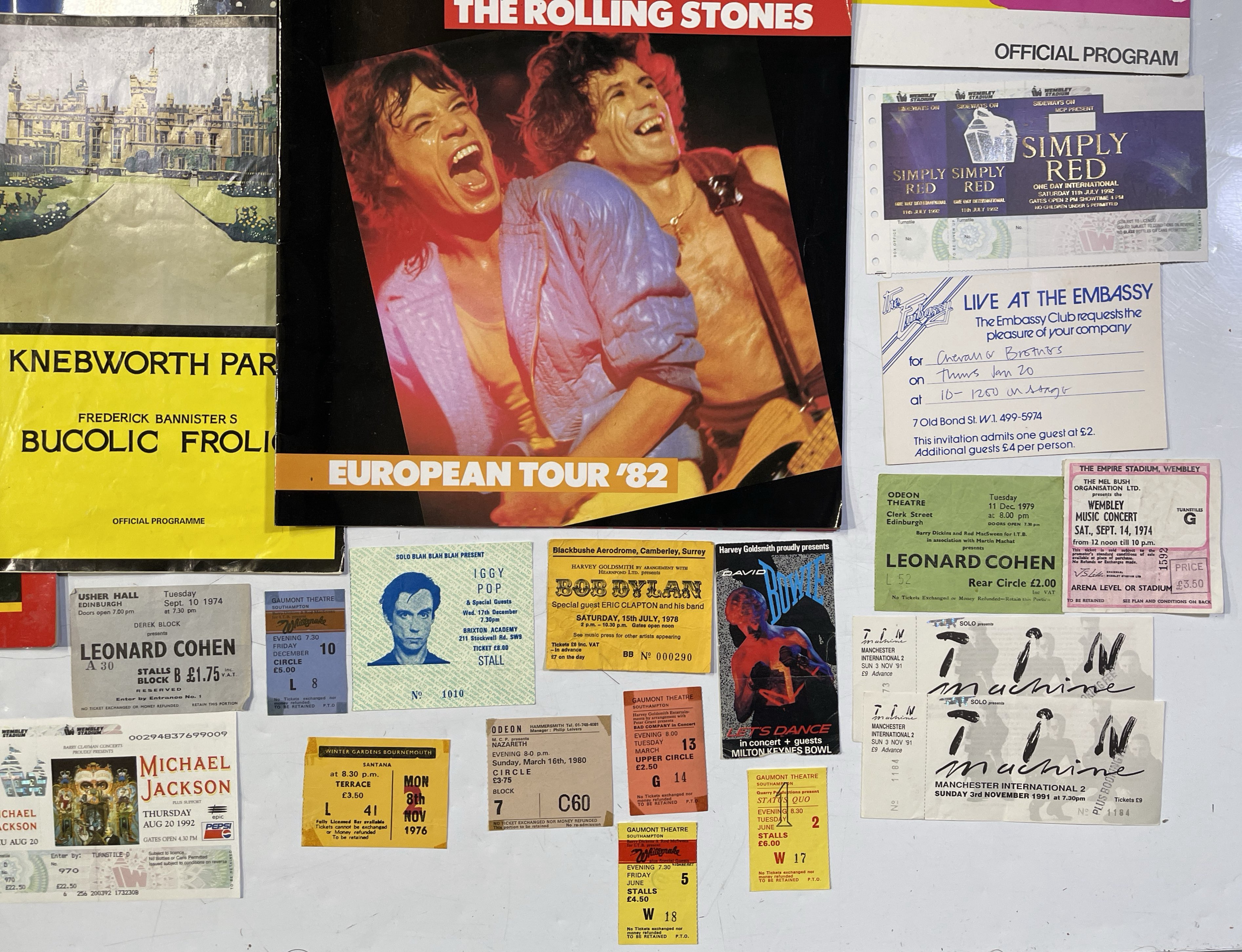 Lot 108 - CONCERT PROGRAMMES AND TICKETS COLLECTION.