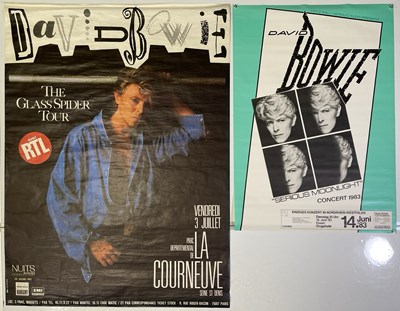 Lot 466 - DAVID BOWIE - LET'S DANCE AND GLASS SPIDER TOUR POSTERS.