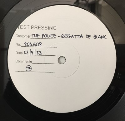 Lot 651 - THE POLICE - REGGATTA DE BLANC LP (2023 WHITE LABEL TEST PRESSING - DUBLIN VINYL 804608)