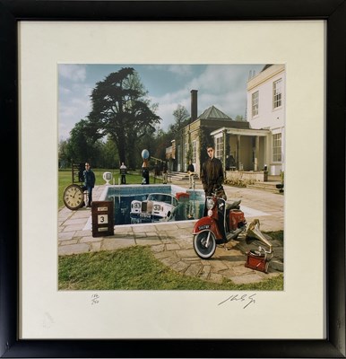 Lot 536 - OASIS - MICHAEL SPENCER JONES SIGNED 'BE HERE NOW' LIMITED EDITION PHOTO PRINT.