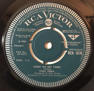 Lot 278 - PAUL ANKA - WHEN WE GET THERE C/W CAN'T GET YOU OUT OF MY MIND 7" (ORIGINAL UK DEMO - RCA VICTOR - RCA 1676)