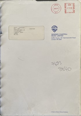 Lot 532 - RIDE - ANDY BELL - HANDWRITTEN LYRICS, SIGNED ITEMS.
