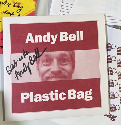 Lot 532 - RIDE - ANDY BELL - HANDWRITTEN LYRICS, SIGNED ITEMS.