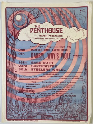 Lot 178 - SCARBOROUGH PENTHOUSE - ORIGINAL 1973 LISTING POSTER - MANFRED MANN.