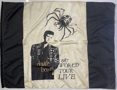 Lot 479 - DAVID BOWIE - ORIGINAL 1987 GLASS SPIDER TOUR PRINTED FLAG.