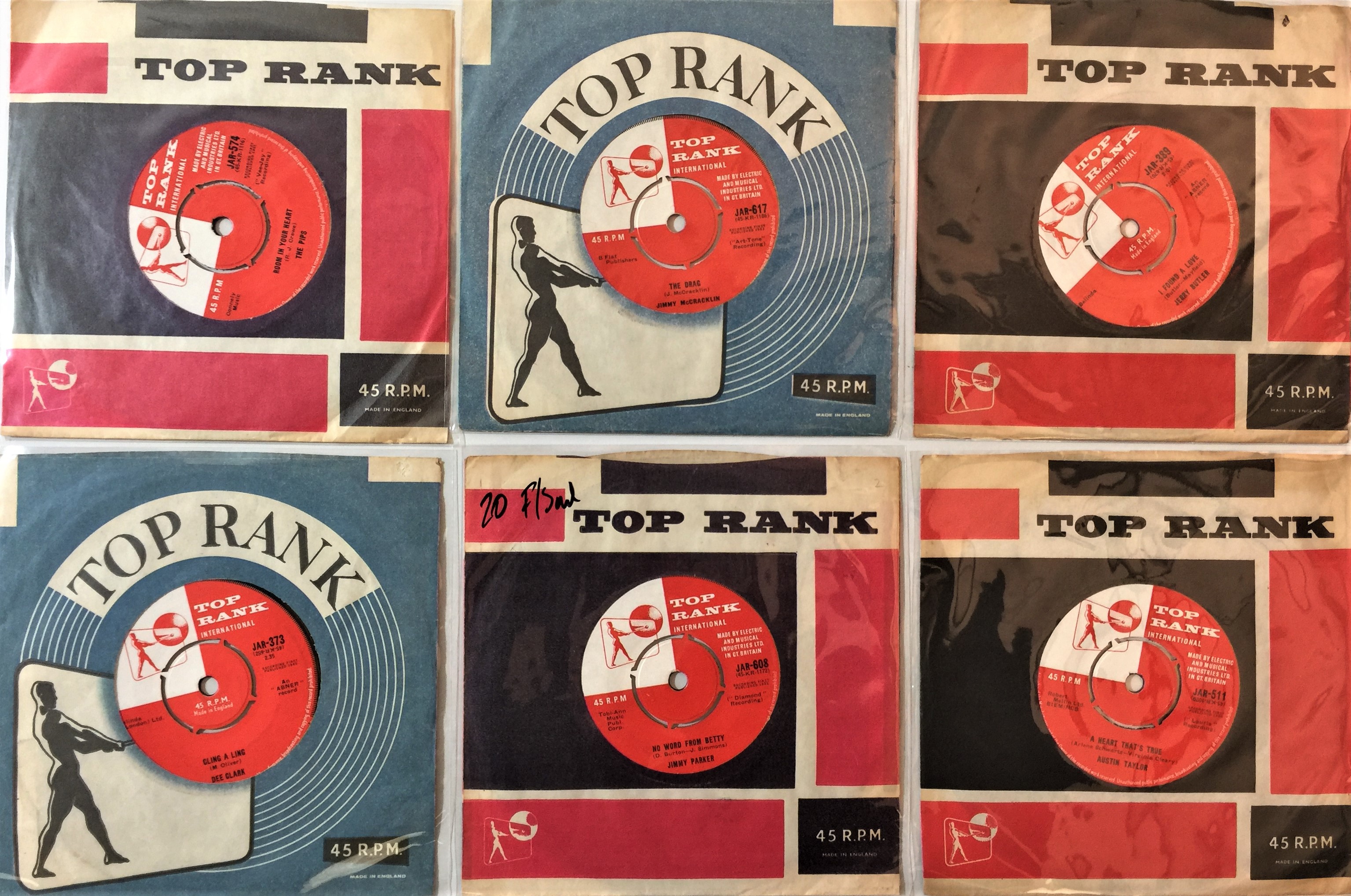 Lot 287 - TOP RANK - SOUL/R&B/FUNK 7"