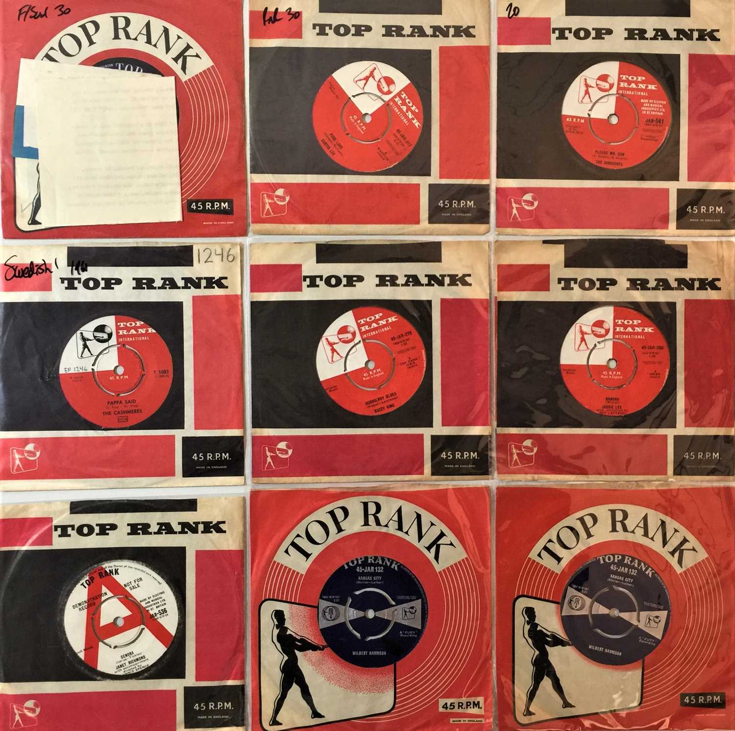 Lot 288 - TOP RANK 7" - LATE 50s TO 60s COLLECTION