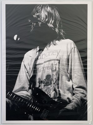 Lot 380 - NIRVANA - LIMITED EDITION RAB LEWIN SIGNED KURT COBAIN PHOTO PRINT.