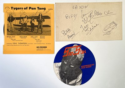 Lot 299 - MOTORHEAD / SAXON / TYGERS OF PAN TANG - AUTOGRAPHS.