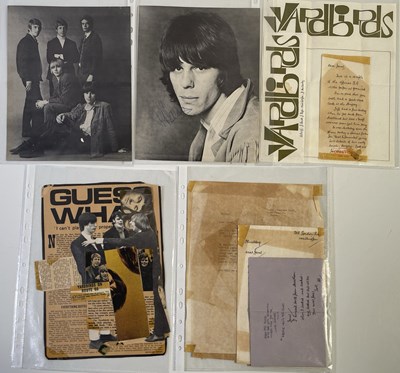 Lot 411 - THE YARDBIRDS - COLLECTION OF AUTOGRAPHS / CORRESPONDENCE / CUTTINGS.