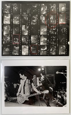 Lot 550 - THE CLASH - HAMMERSMITH PALAIS VINTAGE PHOTO PRINT AND CONTACT SHEET.