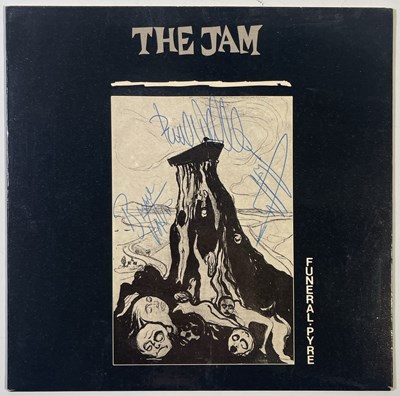 Lot 502 - THE JAM - FULLY SIGNED COPY OF FUNERAL PYRE.