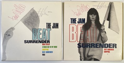 Lot 511 - THE JAM - TWO SIGNED 7" SLEEVE.