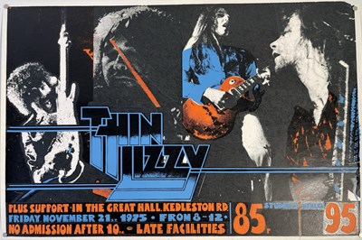 Lot 393 - THIN LIZZY - ORIGINAL 1975 DERBY CONCERT POSTER.