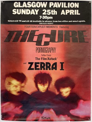 Lot 489 - THE CURE - ORIGINAL 1982 GLASGOW PAVILION CONCERT POSTER.