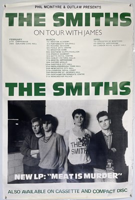 Lot 524 - THE SMITHS ON TOUR WITH JAMES BILLBOARD POSTER.