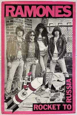 Lot 198 - RAMONES - ROCKET TO RUSSIA BILLBOARD POSTER.