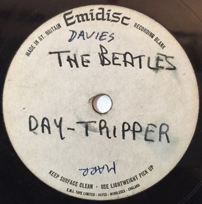 Lot 97 - THE BEATLES - WE CAN WORK IT OUT/DAY TRIPPER - ORIGINAL UK EMIDISC 7" ACETATE RECORDING