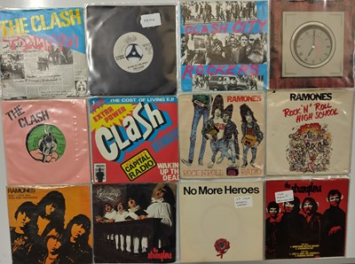 Lot 762 - THE CLASH/ RAMONES/ BUZZCOCKS/ THE JAM - 7" COLLECTION