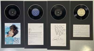 Lot 309 - MOUNTED SIGNATURES / NOTES - DON BLACK JAMES BOND HANDWRITTEN LYRICS / REG PRESLEY.