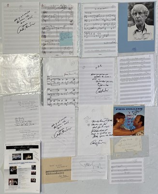 Lot 311 - AUTOGRAPHS / SIGNED ITEMS INC HANDWRITTEN LYRICS.