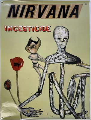 Lot 213 - NIRVANA - ORIGINAL INCESTICIDE SUB POP PROMOTIONAL POSTER. tube