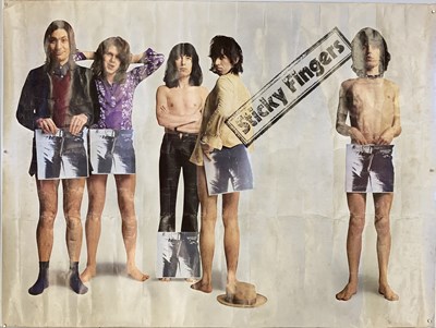 Lot 472 - ROLLING STONES STICKY FINGERS MARKETING POSTER.