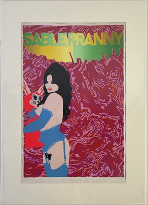 Lot 539 - PUNK INTEREST - IAN DURY - A VERY EARLY SIGNED SCREENPRINT ARTWORK.